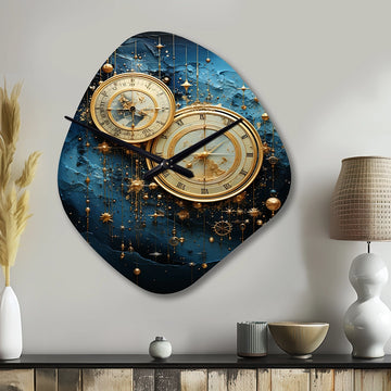 Astrology Celestial Tapestry Mixed - Asymmetric Metal Wall Clock